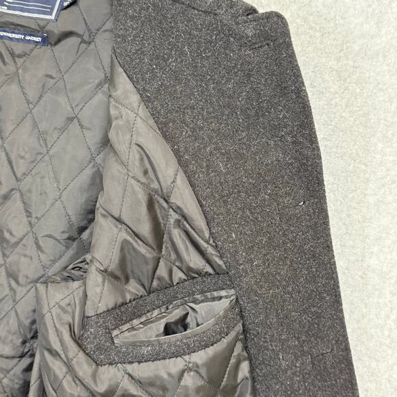 J Crew University Jacket Stadium Cloth Mens Size L 100% Wool Quilted Lining - Picture 9 of 15